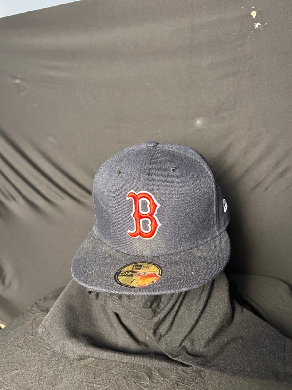 New Era Boston Red Sox 59FIFTY Fitted Hat Navy 7 3/8 Authentic Collection